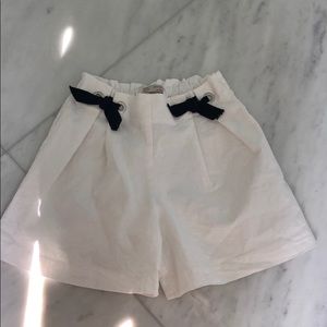 Kids white zara sailor shorts